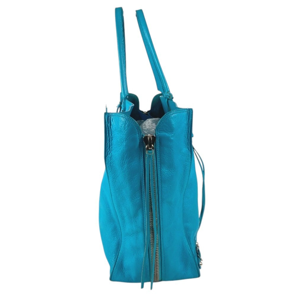 LOUIS VUITTON 357333 A4　ザ ペーパー 肩掛け トートバッグ カバン ミラー付き 鏡 ショルダーバッグ レザー ユニセックス ブルー