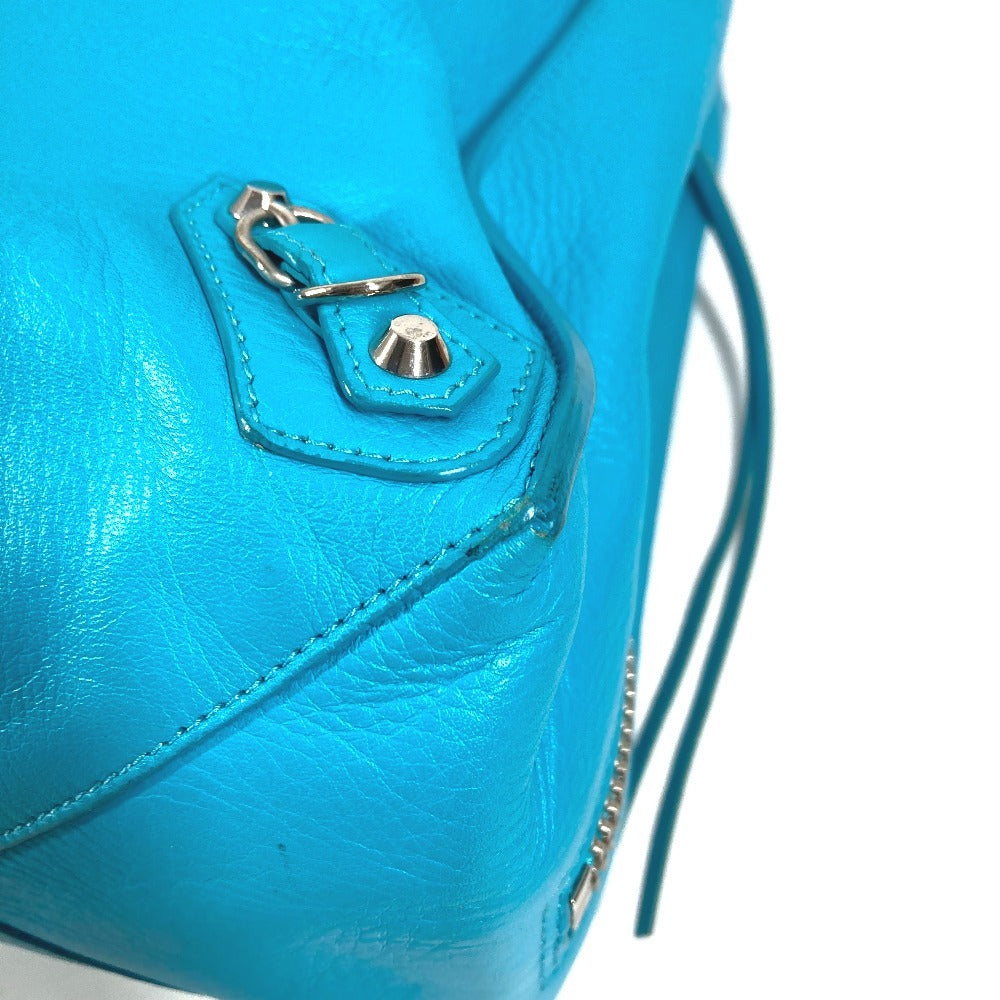 LOUIS VUITTON 357333 A4　ザ ペーパー 肩掛け トートバッグ カバン ミラー付き 鏡 ショルダーバッグ レザー ユニセックス ブルー