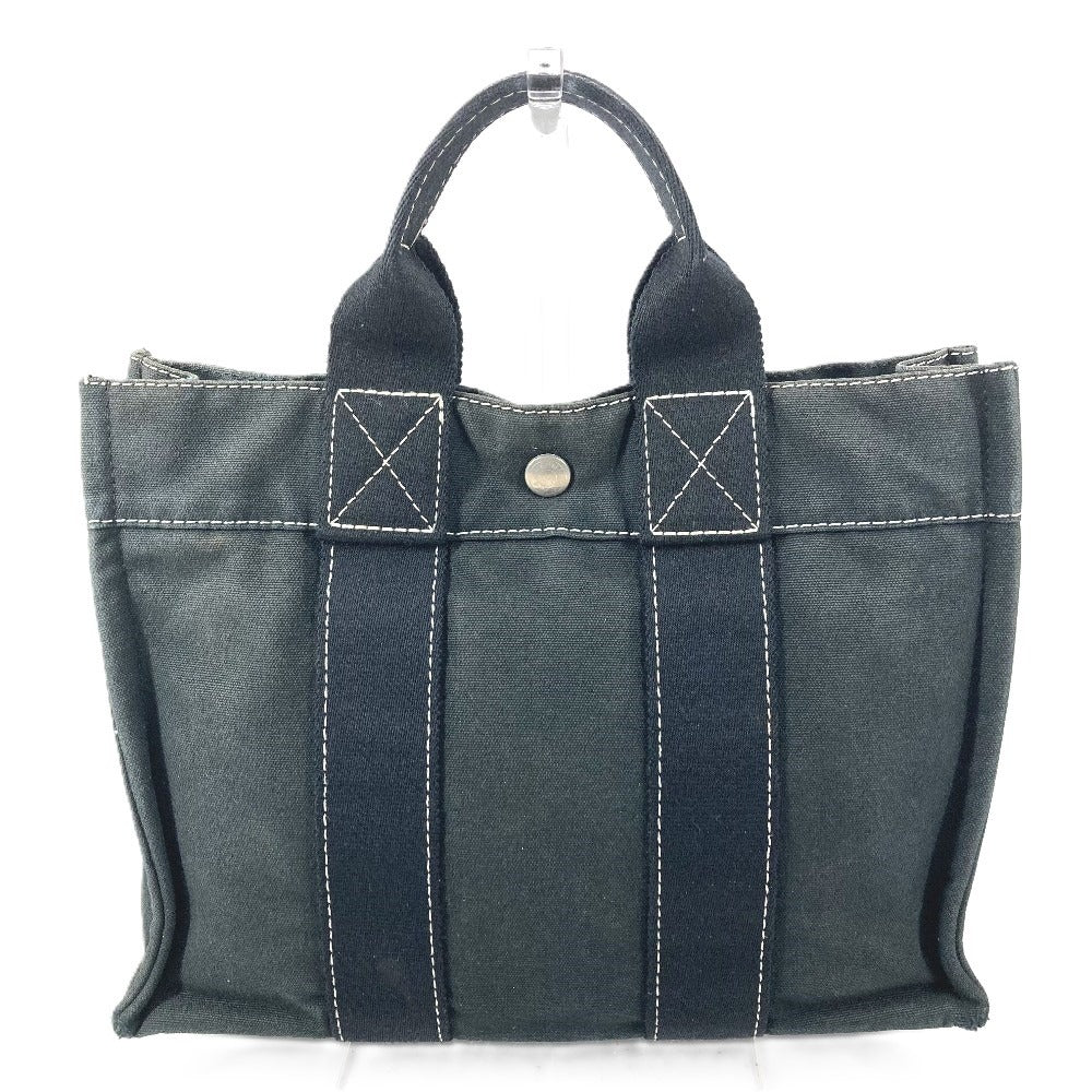 HERMES ドーヴィルPM ドーヴィル PM カバン トートバッグ ハンドバッグ キャンバス ユニセックス ブラック