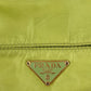 PRADA Tissue Case Pocket Tissue Mini Triangle Logo Plate Cover Pouch Unisex Light Green