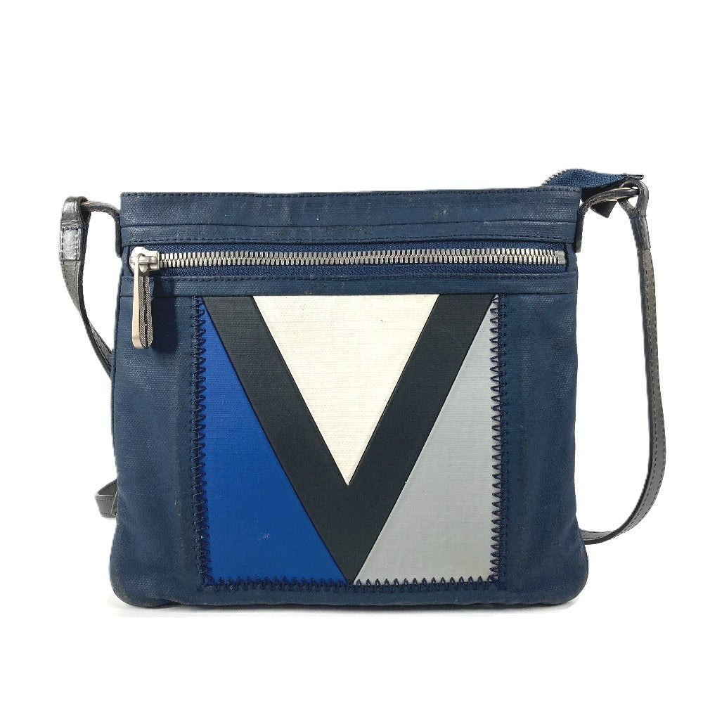 LOUIS VUITTON M80701 ヴィトンカップ LVcup ジェノワ カバン 斜め掛け ショルダーバッグ レザー/コーティングキャンバス ユニセックス ネイビー