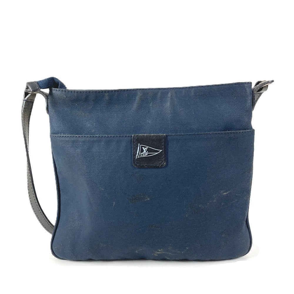 LOUIS VUITTON M80701 ヴィトンカップ LVcup ジェノワ カバン 斜め掛け ショルダーバッグ レザー/コーティングキャンバス ユニセックス ネイビー