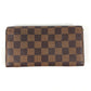 LOUIS VUITTON N61734 ダミエ ポルトフォイユサラ ポルトフォイユ サラ ロングウォレット 2つ折り 長財布 ダミエキャンバス ユニセックス エベヌ ブラウン