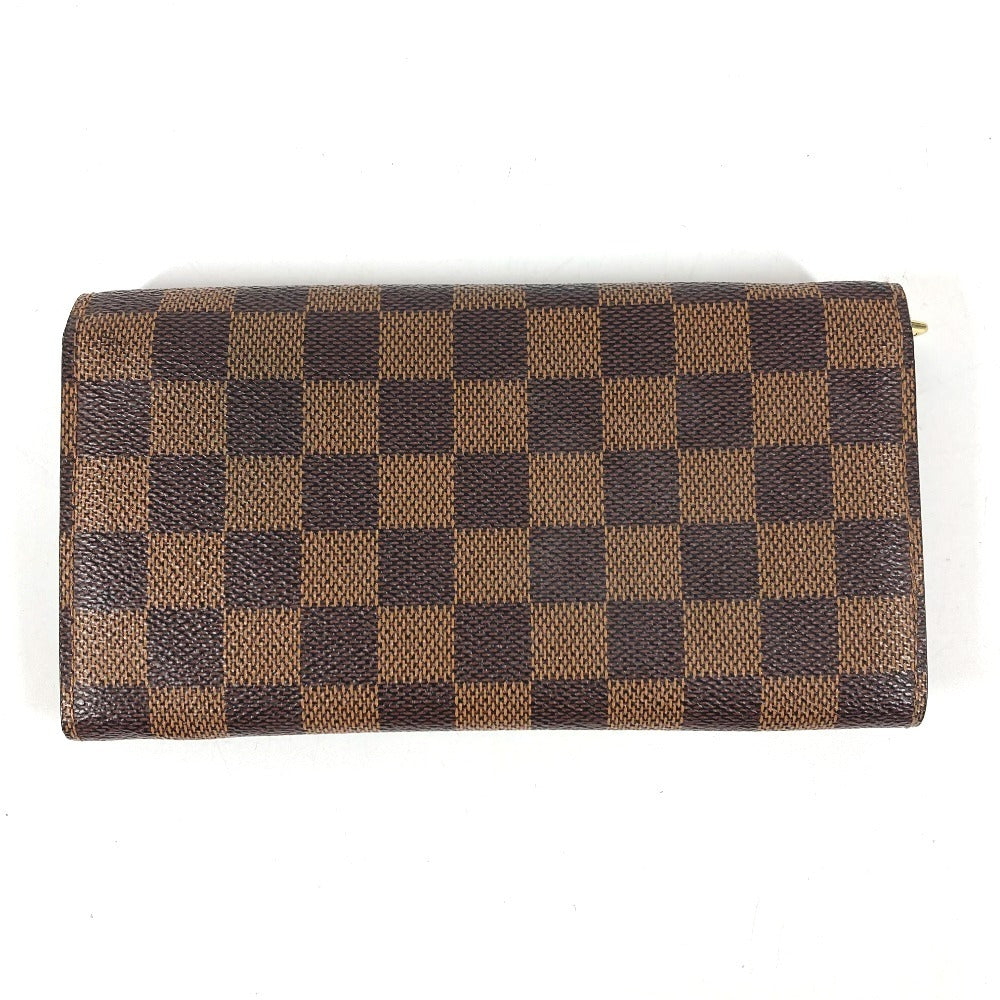 LOUIS VUITTON N61734 ダミエ ポルトフォイユサラ ポルトフォイユ サラ ロングウォレット 2つ折り 長財布 ダミエキャンバス ユニセックス エベヌ ブラウン