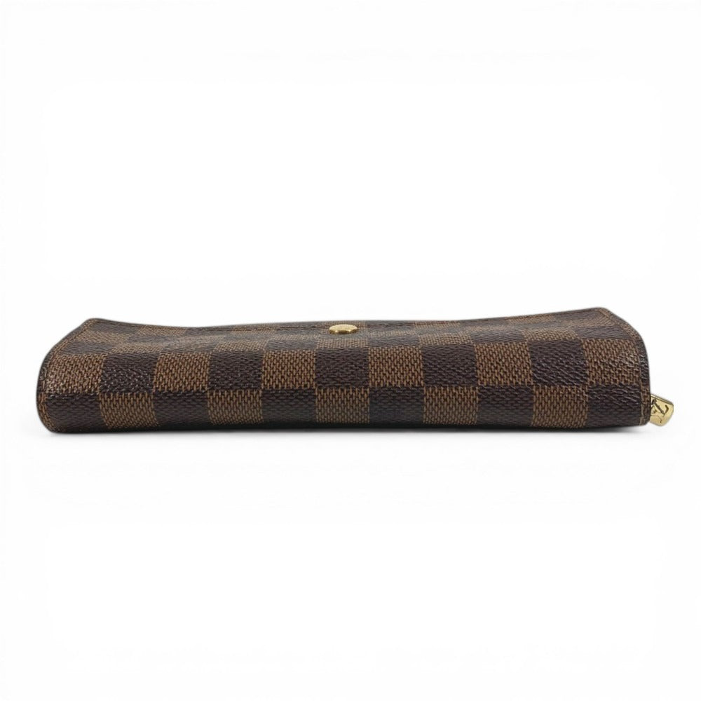 LOUIS VUITTON N61734 ダミエ ポルトフォイユサラ ポルトフォイユ サラ ロングウォレット 2つ折り 長財布 ダミエキャンバス ユニセックス エベヌ ブラウン