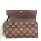 LOUIS VUITTON N61734 ダミエ ポルトフォイユサラ ポルトフォイユ サラ ロングウォレット 2つ折り 長財布 ダミエキャンバス ユニセックス エベヌ ブラウン
