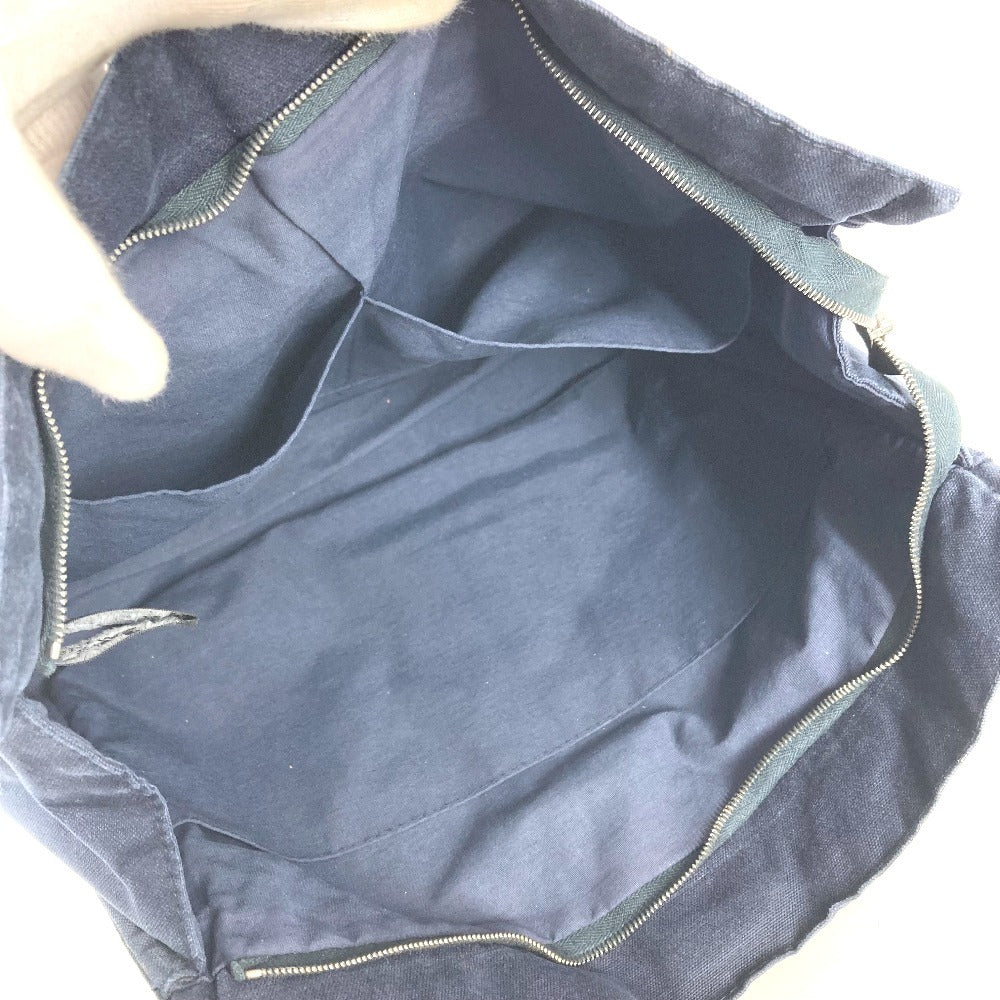 HERMES フールトゥ カバン ポーチ バッグ セカンドバッグ クラッチバッグ コットン ユニセックス ネイビー