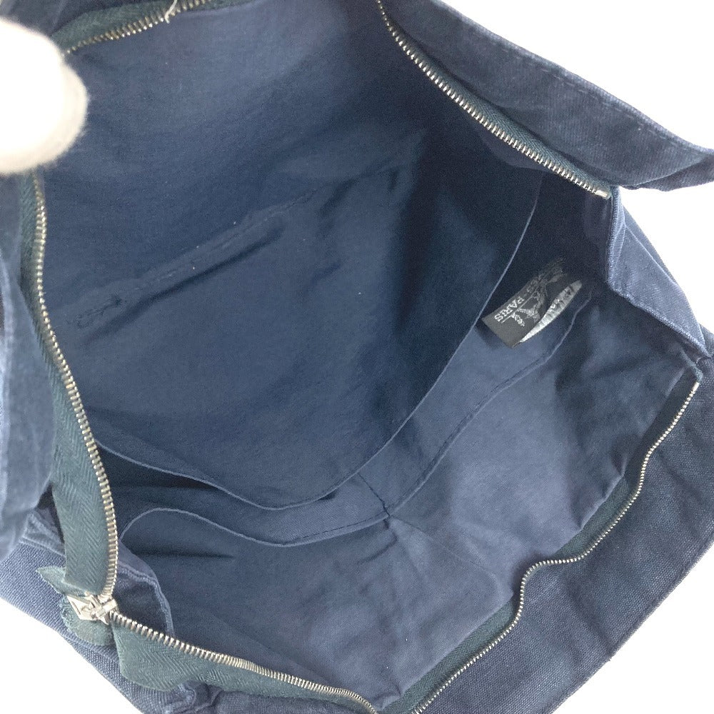 HERMES フールトゥ カバン ポーチ バッグ セカンドバッグ クラッチバッグ コットン ユニセックス ネイビー