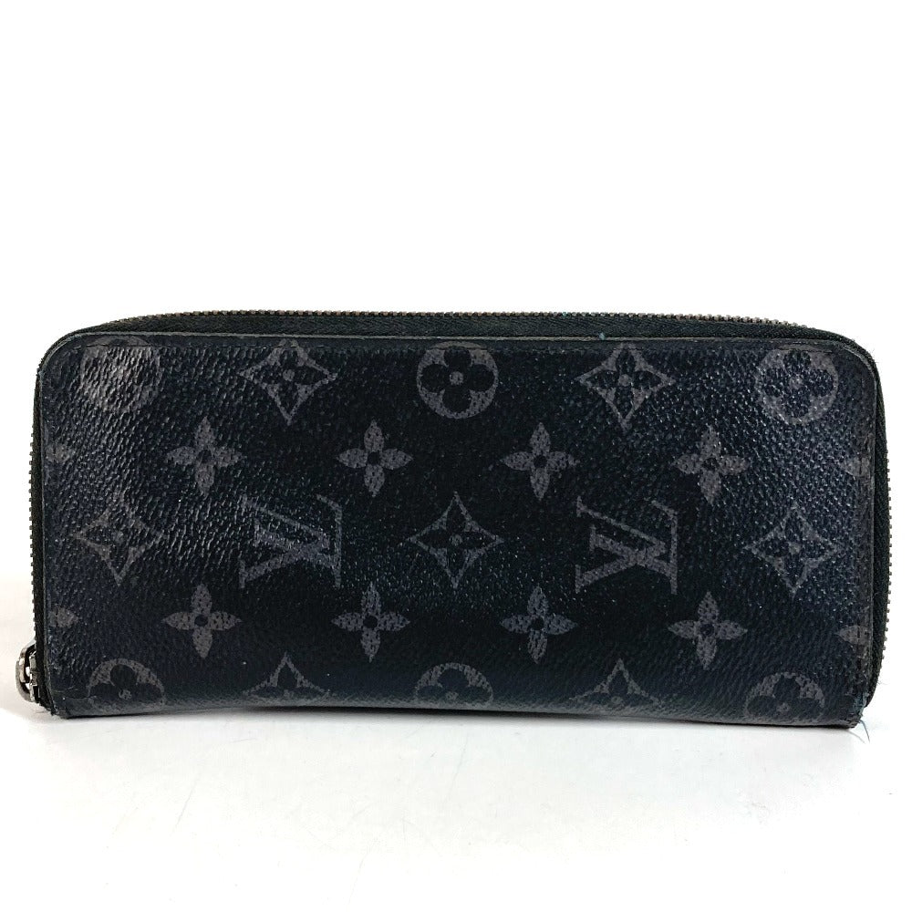 LOUIS VUITTON M62295 Monogram Eclipse Zippy Wallet Vertical Long Wallet Round Zipper Long Wallet Monogram Eclipse Canvas Unisex Black