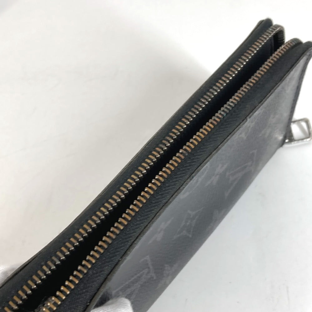 LOUIS VUITTON M62295 Monogram Eclipse Zippy Wallet Vertical Long Wallet Round Zipper Long Wallet Monogram Eclipse Canvas Unisex Black