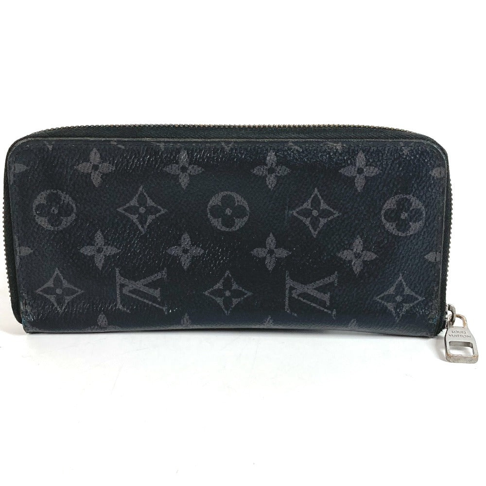 LOUIS VUITTON M62295 Monogram Eclipse Zippy Wallet Vertical Long Wallet Round Zipper Long Wallet Monogram Eclipse Canvas Unisex Black