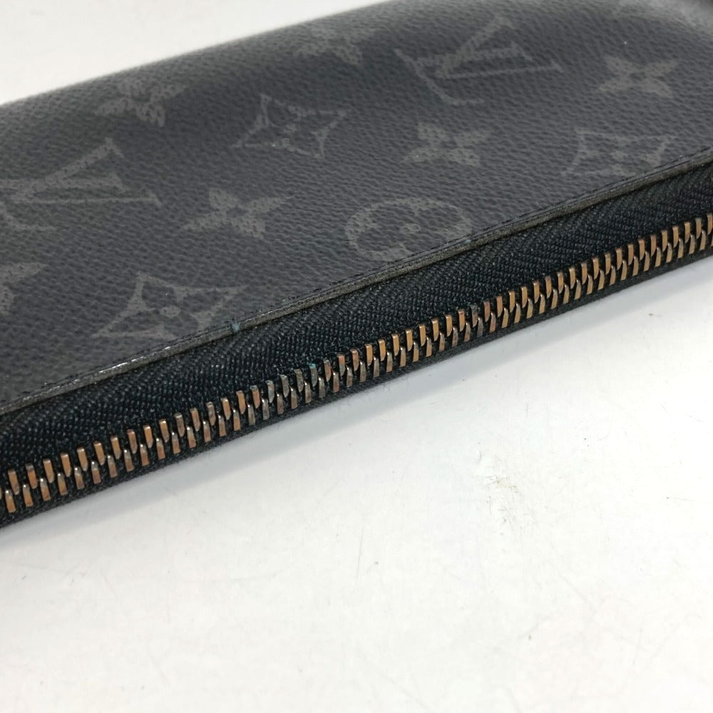 LOUIS VUITTON M62295 Monogram Eclipse Zippy Wallet Vertical Long Wallet Round Zipper Long Wallet Monogram Eclipse Canvas Unisex Black