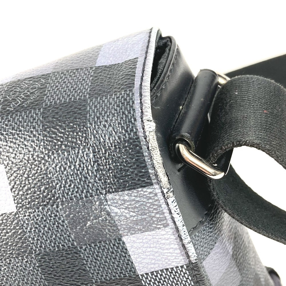 LOUIS VUITTON N40072 Damier Graphite Pixel District PM District PM Bag Sling Flap Shoulder Bag Damier Graphite Canvas Unisex Black