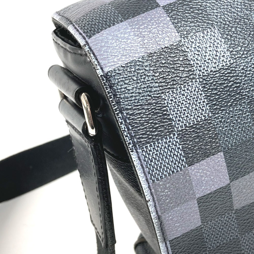 LOUIS VUITTON N40072 Damier Graphite Pixel District PM District PM Bag Sling Flap Shoulder Bag Damier Graphite Canvas Unisex Black