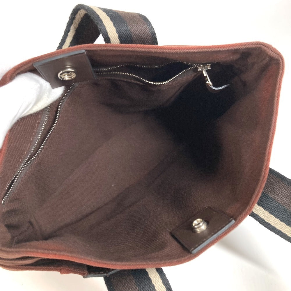 HERMES Troca Horizontal PM Troca Horizontal PM Handbag Tote Bag Cotton Unisex Brown