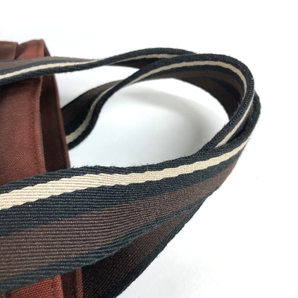 HERMES Troca Horizontal PM Troca Horizontal PM Handbag Tote Bag Cotton Unisex Brown