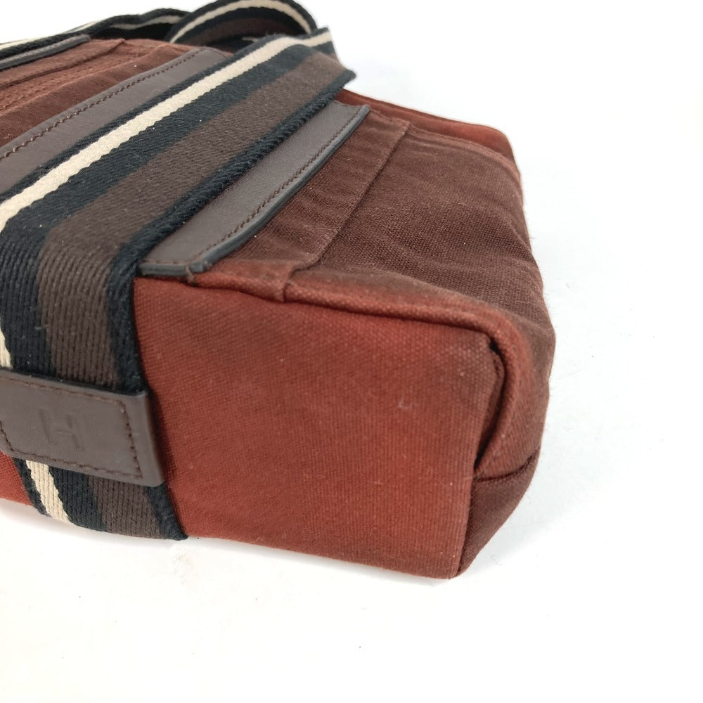 HERMES Troca Horizontal PM Troca Horizontal PM Handbag Tote Bag Cotton Unisex Brown