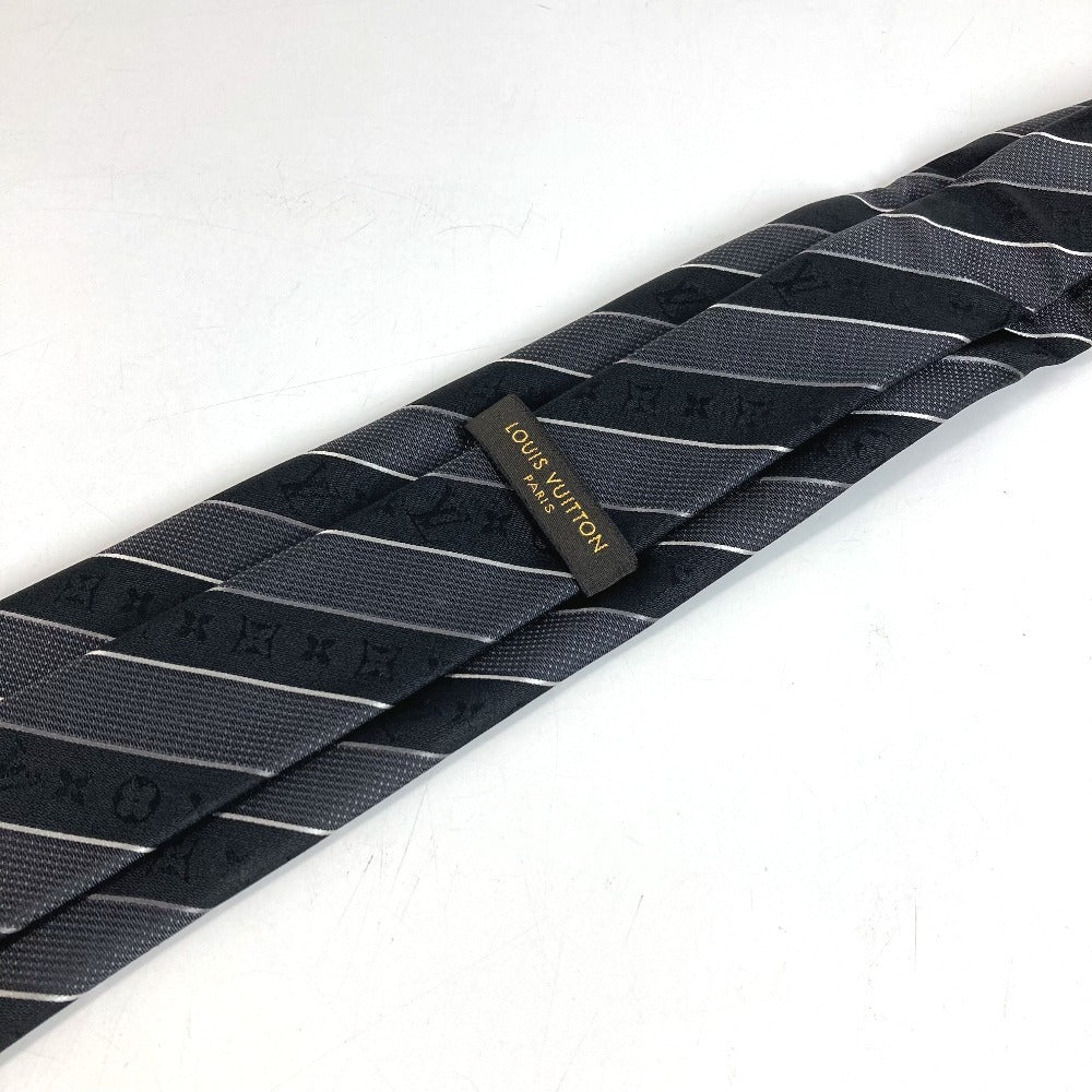 LOUIS VUITTON Unknown Logo Silk Tie Men's Black