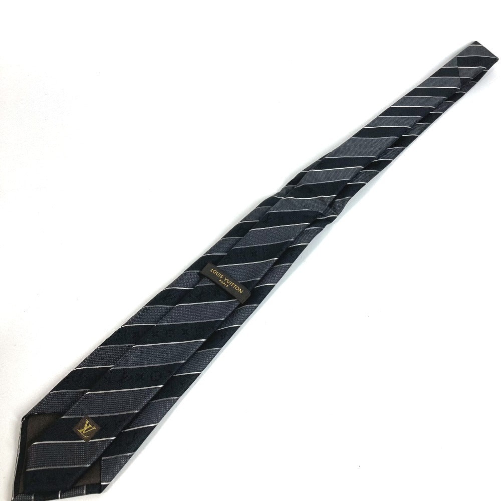 LOUIS VUITTON Unknown Logo Silk Tie Men's Black