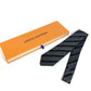 LOUIS VUITTON Unknown Logo Silk Tie Men's Black