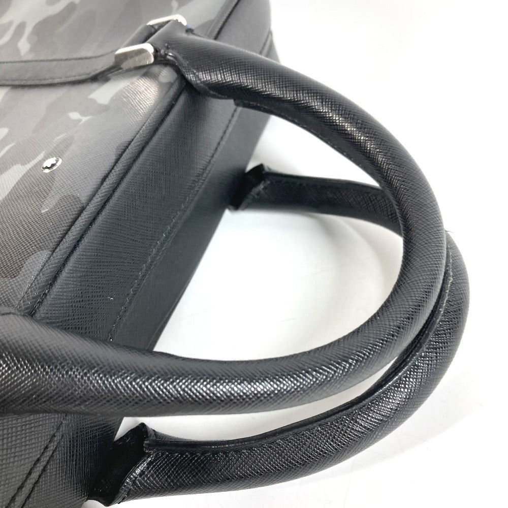 MONTBLANC Logo Camouflage Bag Document Bag Briefcase Handbag 2-Way Bag Shoulder Bag Business Bag Leather Unisex Black