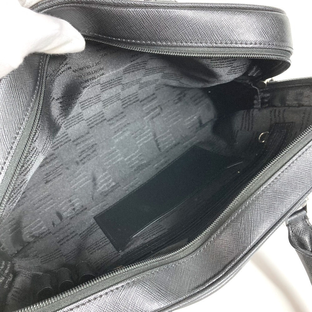 MONTBLANC Logo Camouflage Bag Document Bag Briefcase Handbag 2-Way Bag Shoulder Bag Business Bag Leather Unisex Black