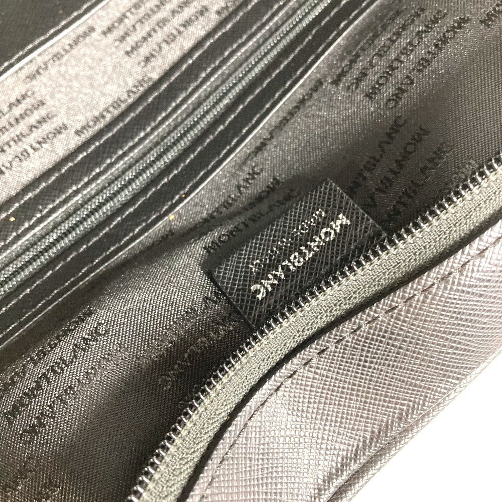 MONTBLANC Logo Camouflage Bag Document Bag Briefcase Handbag 2-Way Bag Shoulder Bag Business Bag Leather Unisex Black