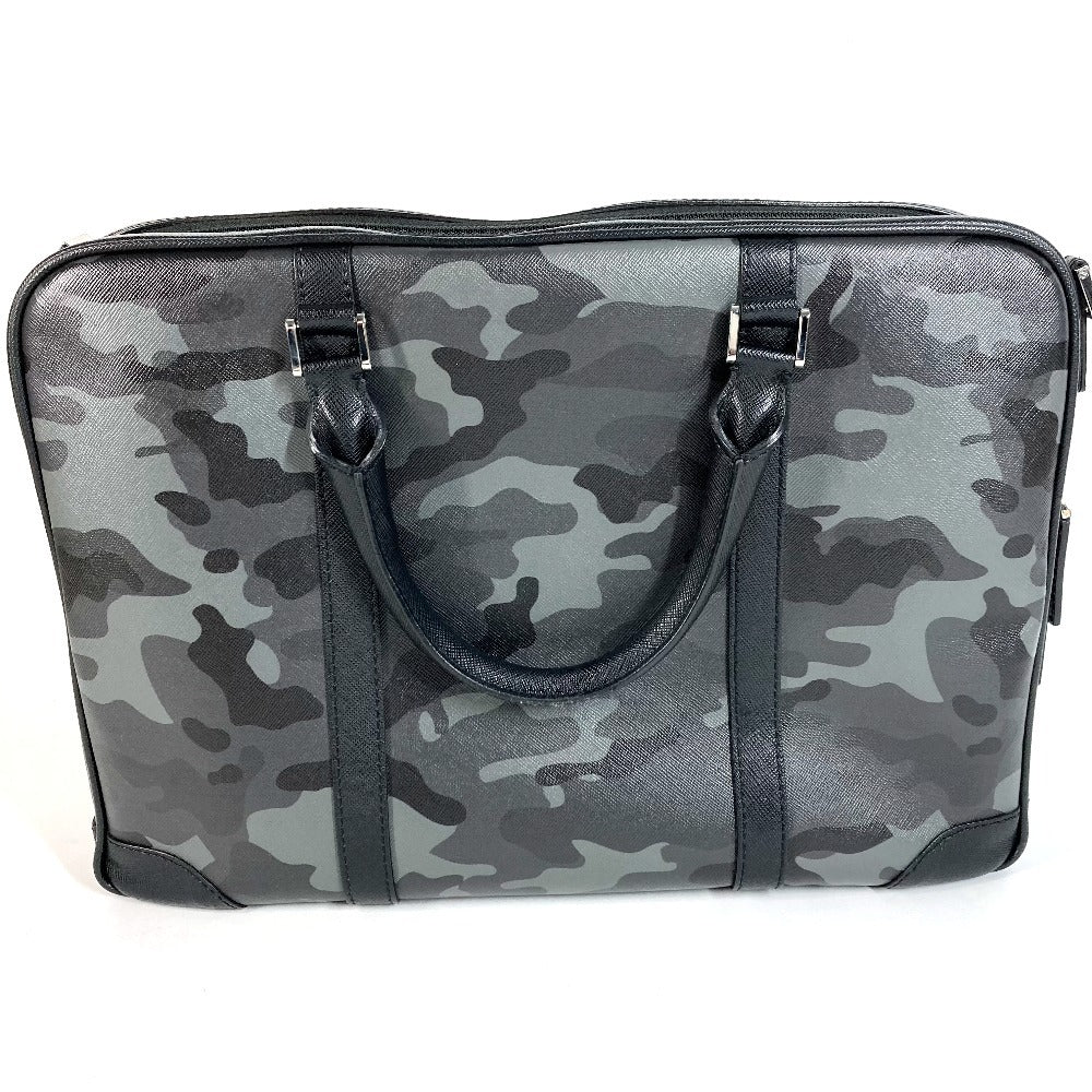 MONTBLANC Logo Camouflage Bag Document Bag Briefcase Handbag 2-Way Bag Shoulder Bag Business Bag Leather Unisex Black