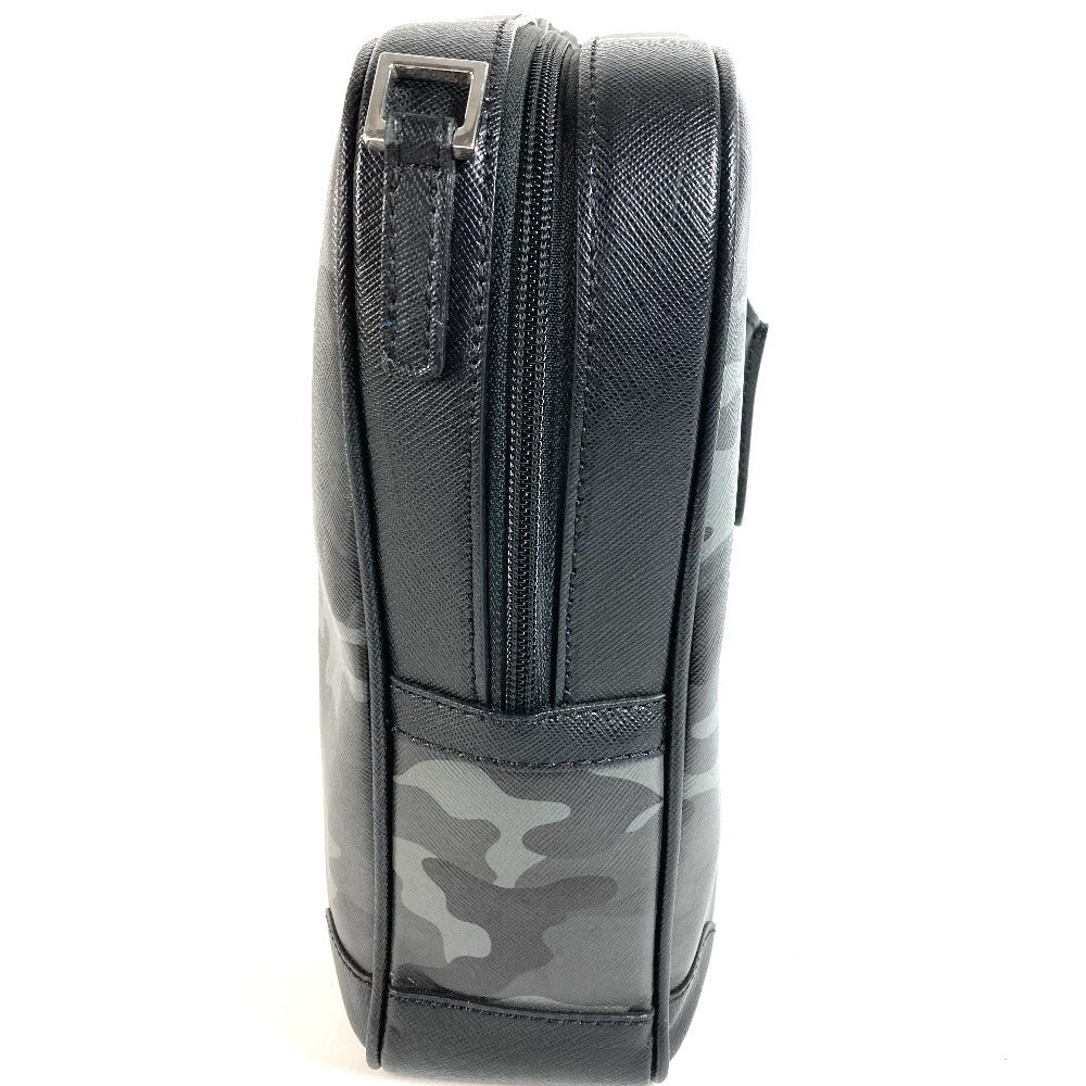 MONTBLANC Logo Camouflage Bag Document Bag Briefcase Handbag 2-Way Bag Shoulder Bag Business Bag Leather Unisex Black