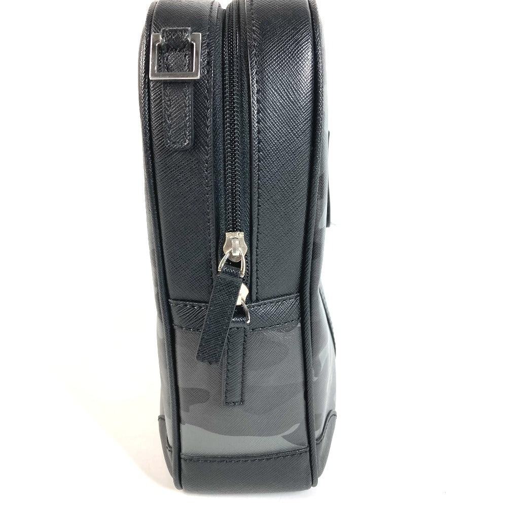 MONTBLANC Logo Camouflage Bag Document Bag Briefcase Handbag 2-Way Bag Shoulder Bag Business Bag Leather Unisex Black