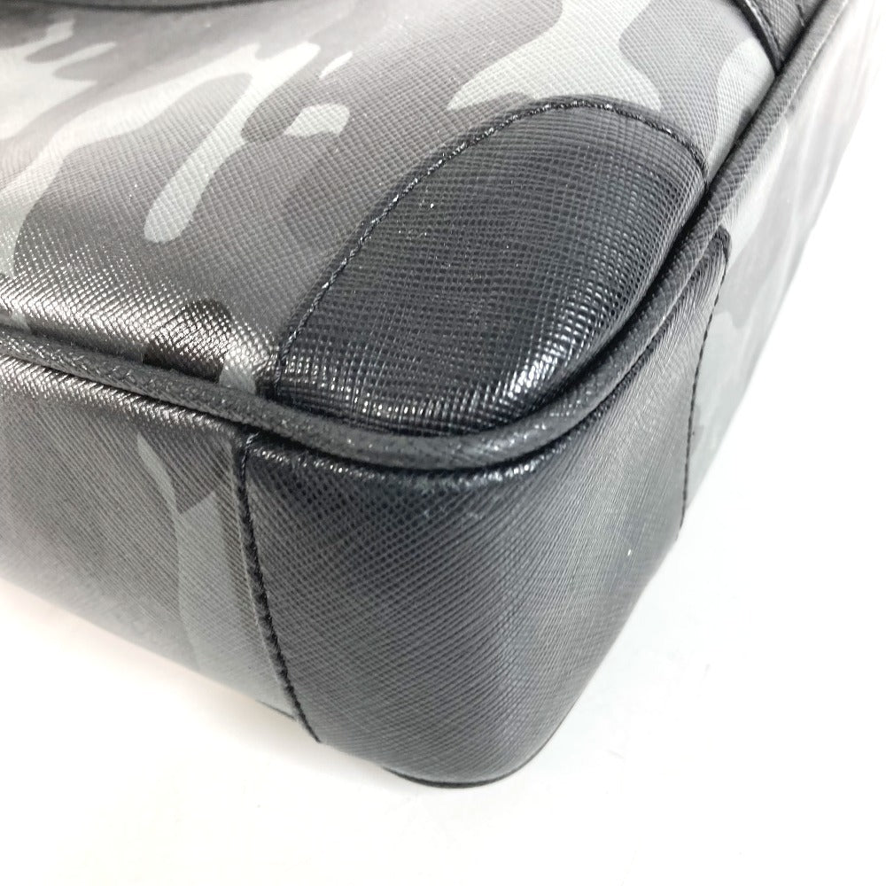 MONTBLANC Logo Camouflage Bag Document Bag Briefcase Handbag 2-Way Bag Shoulder Bag Business Bag Leather Unisex Black