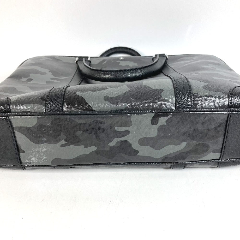 MONTBLANC Logo Camouflage Bag Document Bag Briefcase Handbag 2-Way Bag Shoulder Bag Business Bag Leather Unisex Black