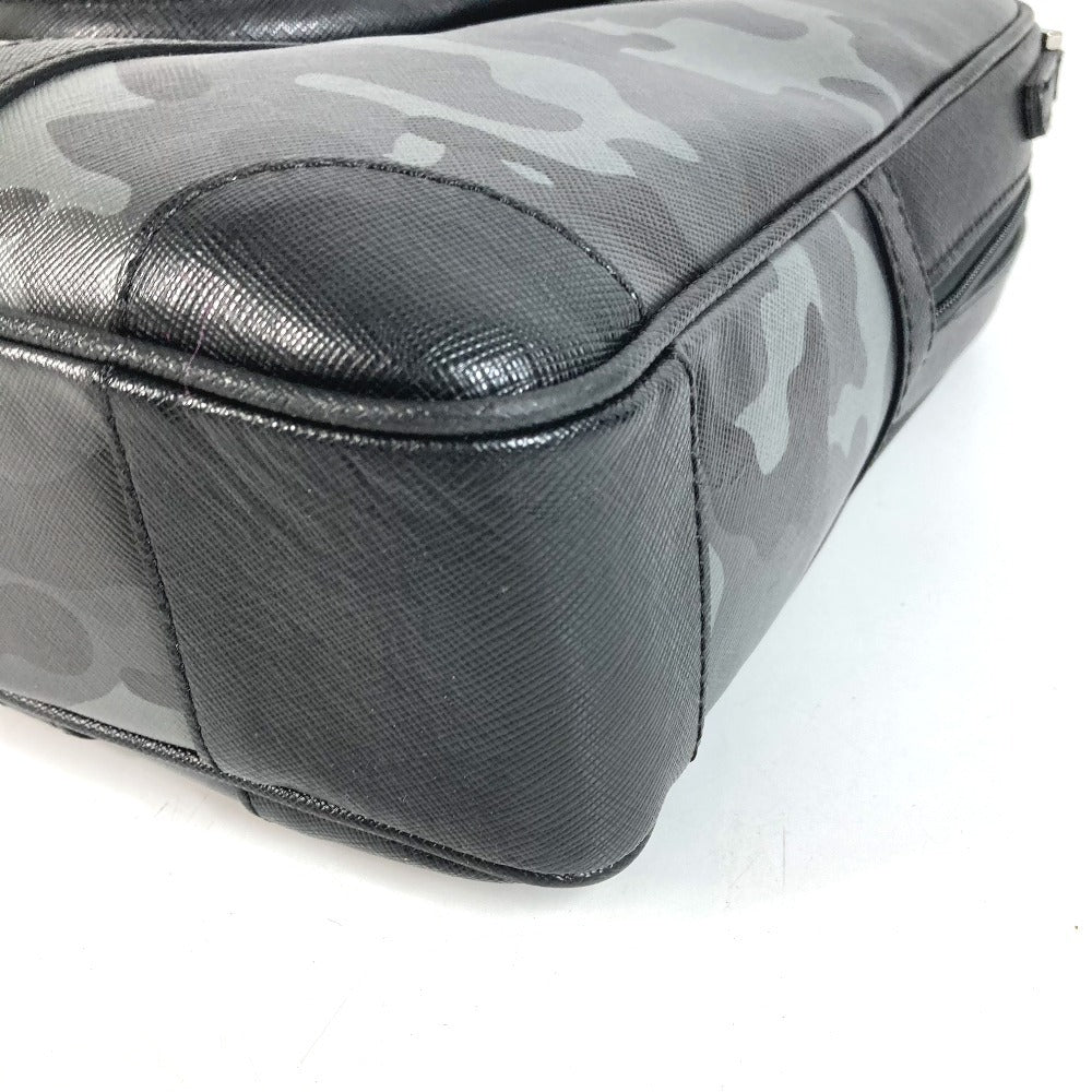 MONTBLANC Logo Camouflage Bag Document Bag Briefcase Handbag 2-Way Bag Shoulder Bag Business Bag Leather Unisex Black