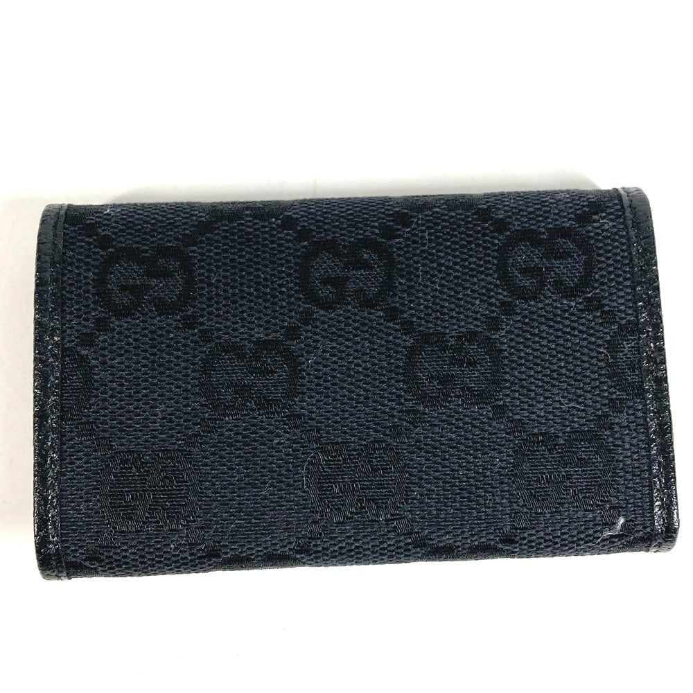 GUCCI 04564 GG ロゴ 6連 6P 鍵 キーケース GGキャンバス/レザー ユニセックス ブラック