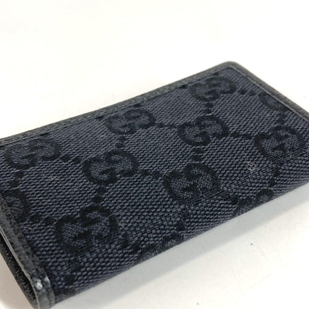 GUCCI 04564 GG ロゴ 6連 6P 鍵 キーケース GGキャンバス/レザー ユニセックス ブラック
