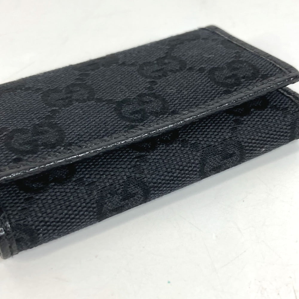 GUCCI 04564 GG ロゴ 6連 6P 鍵 キーケース GGキャンバス/レザー ユニセックス ブラック