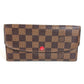 LOUIS VUITTON N63544 Damier Portefeuille Emilie Long Wallet Flap Long Wallet Damier Canvas Unisex Brown