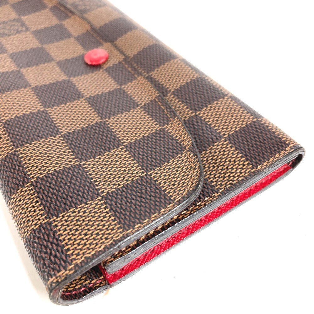 LOUIS VUITTON N63544 Damier Portefeuille Emilie Long Wallet Flap Long Wallet Damier Canvas Unisex Brown