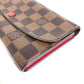 LOUIS VUITTON N63544 Damier Portefeuille Emilie Long Wallet Flap Long Wallet Damier Canvas Unisex Brown