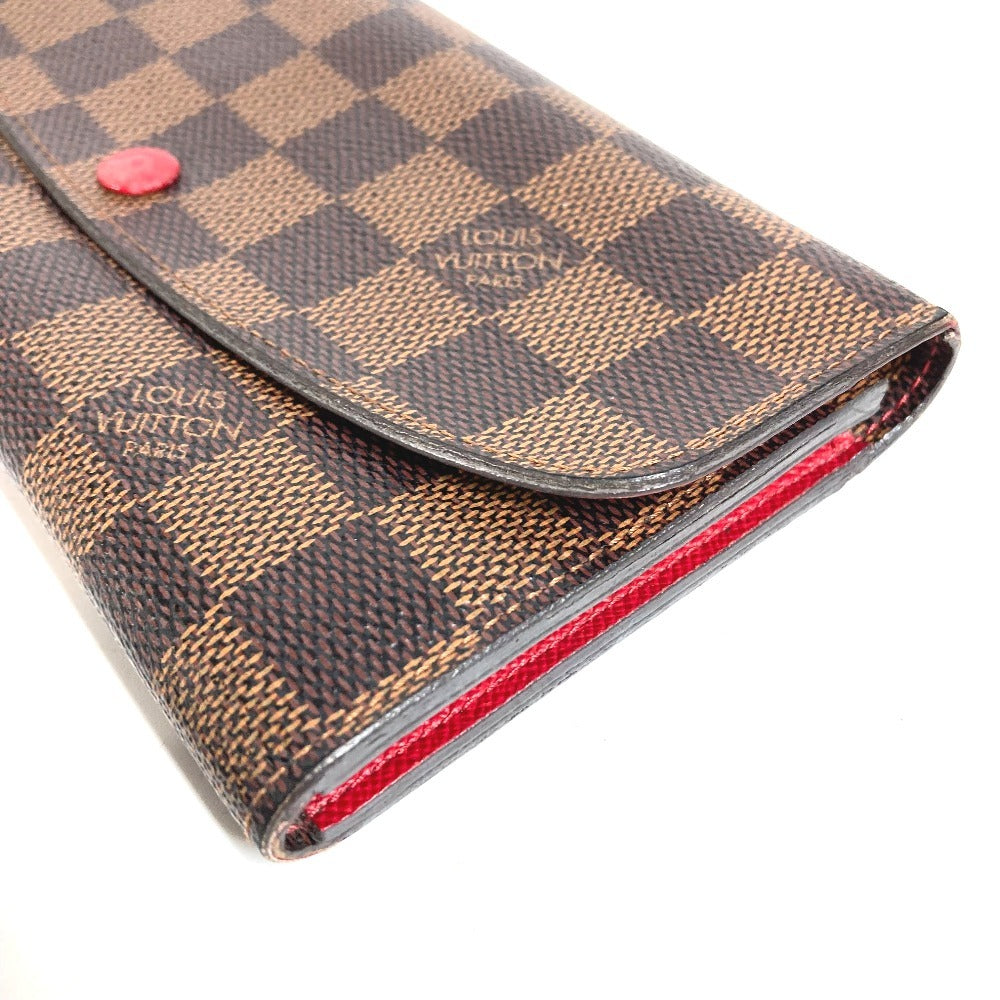 LOUIS VUITTON N63544 Damier Portefeuille Emilie Long Wallet Flap Long Wallet Damier Canvas Unisex Brown