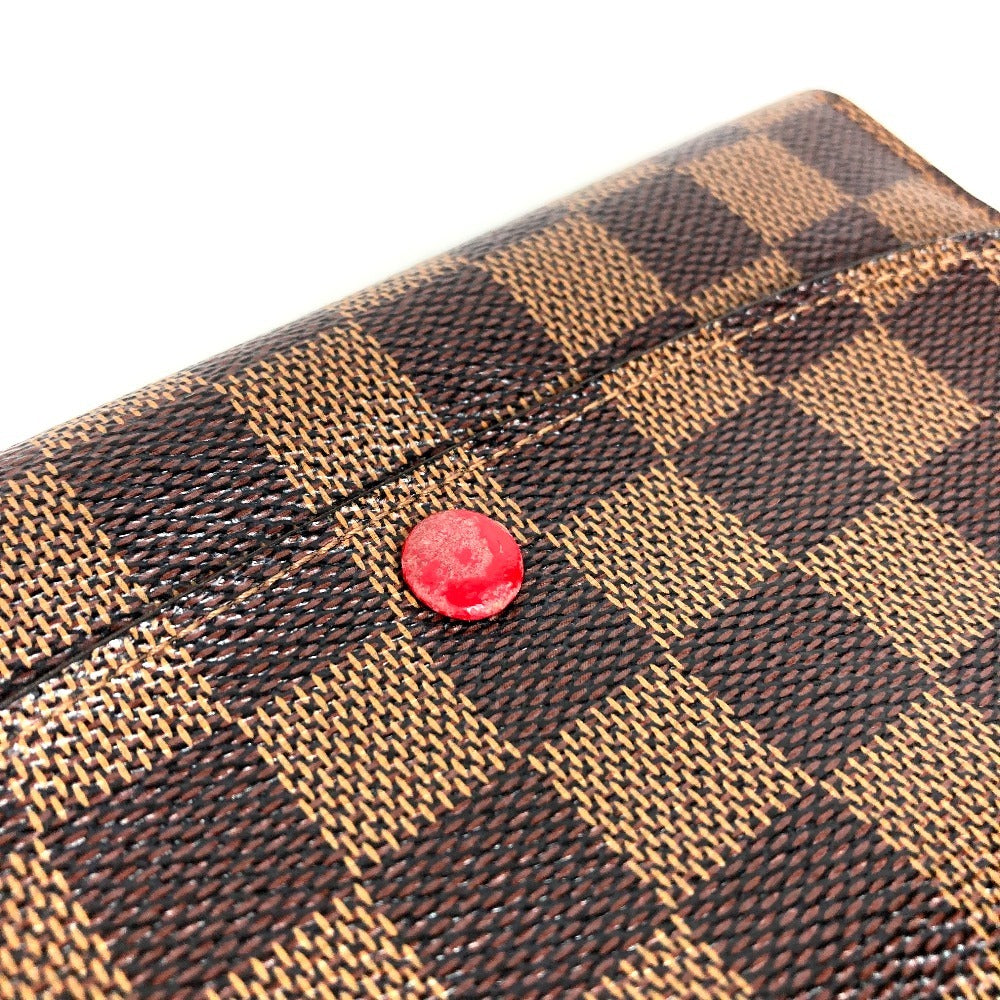 LOUIS VUITTON N63544 Damier Portefeuille Emilie Long Wallet Flap Long Wallet Damier Canvas Unisex Brown