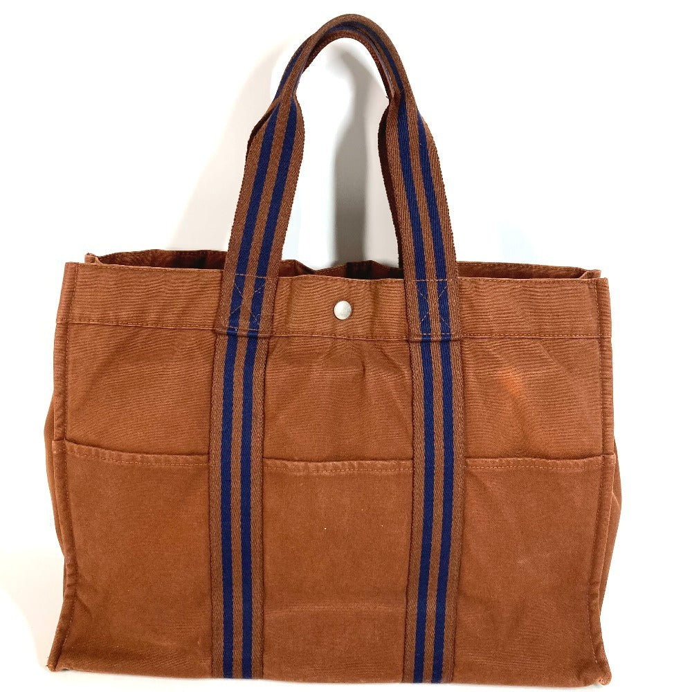 HERMES Fourre-Tout GM Fourre-Tout GM Handbag Bag Shoulder Bag Tote Bag Cotton Unisex Brown