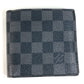 LOUIS VUITTON N62664 Damier Graphite Portefeuille Marco Compact Wallet, Bi-fold, Damier Graphite Canvas, Unisex, Black