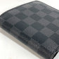 LOUIS VUITTON N62664 Damier Graphite Portefeuille Marco Compact Wallet, Bi-fold, Damier Graphite Canvas, Unisex, Black