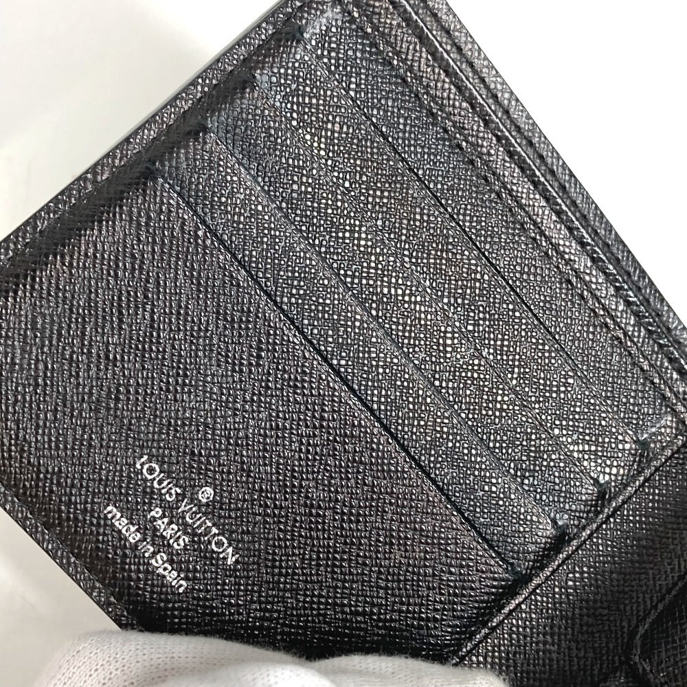 LOUIS VUITTON N62664 Damier Graphite Portefeuille Marco Compact Wallet, Bi-fold, Damier Graphite Canvas, Unisex, Black
