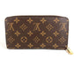 LOUIS VUITTON M41894 Monogram Zippy Wallet, Zippy Wallet, Long Wallet, Round Zipper, Long Wallet, Monogram Canvas, Unisex, Rose Ballerine, Brown