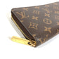LOUIS VUITTON M41894 Monogram Zippy Wallet, Zippy Wallet, Long Wallet, Round Zipper, Long Wallet, Monogram Canvas, Unisex, Rose Ballerine, Brown