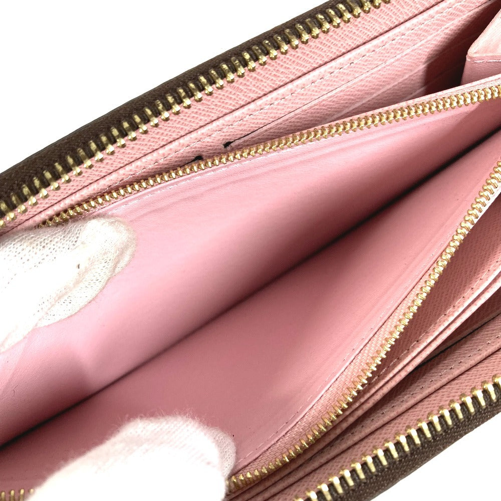LOUIS VUITTON M41894 Monogram Zippy Wallet, Zippy Wallet, Long Wallet, Round Zipper, Long Wallet, Monogram Canvas, Unisex, Rose Ballerine, Brown