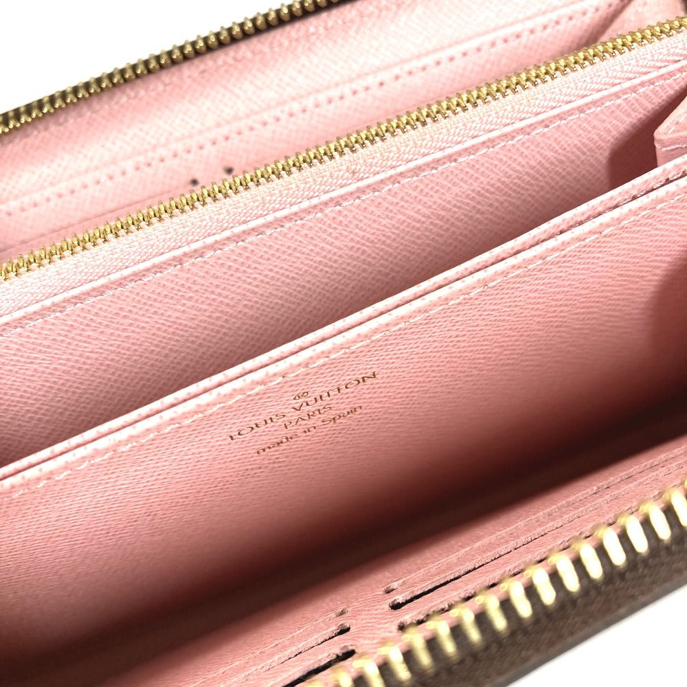 LOUIS VUITTON M41894 Monogram Zippy Wallet, Zippy Wallet, Long Wallet, Round Zipper, Long Wallet, Monogram Canvas, Unisex, Rose Ballerine, Brown
