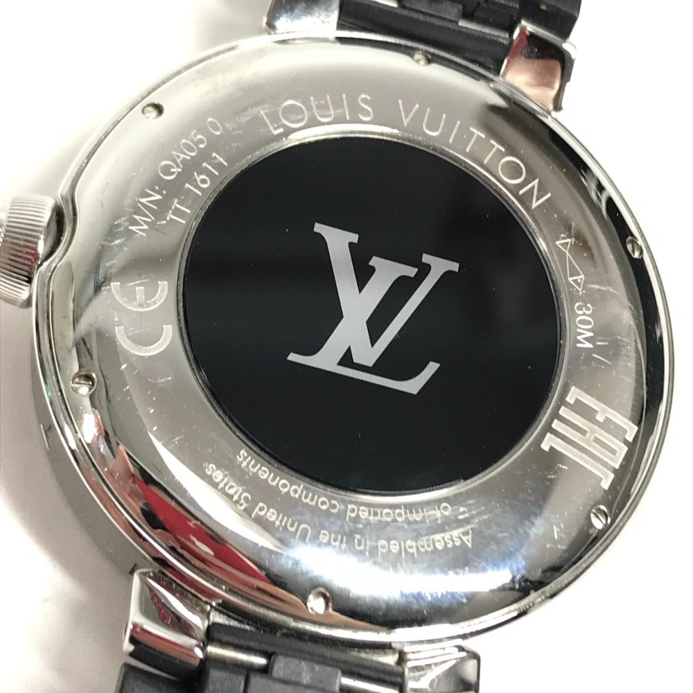 LOUIS VUITTON QA050 ダミエ タンブール ホライゾン V2 コネクテッドウォッチ メンズウォッチ ウォッチ スマートウォッチ 腕時計 SS メンズ ブラック